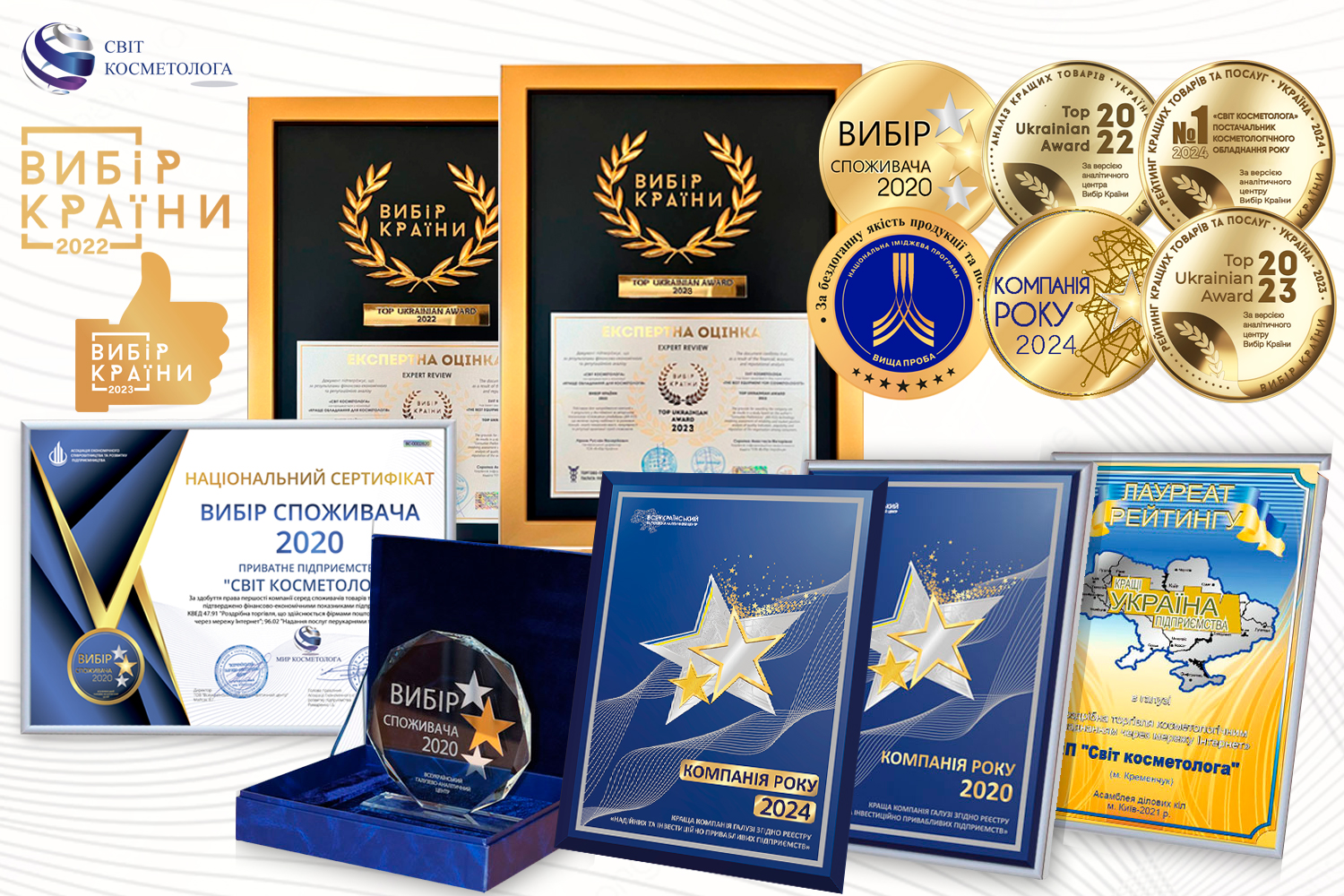 Галузеві нагороди компанії Світ Косметолога