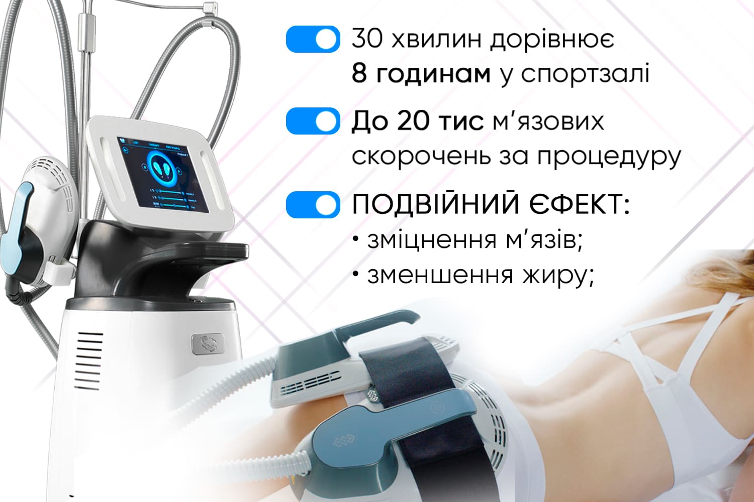 Ефект від апарату EMS